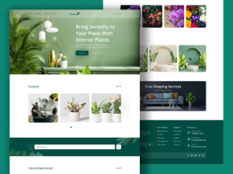 Plant Shop Website Figma Landing page