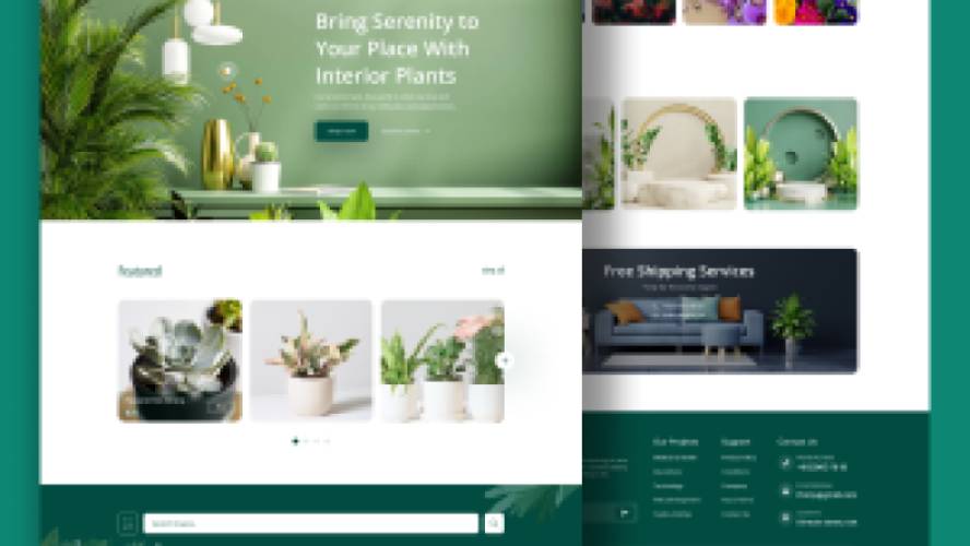 Plant Shop Website Figma Landing page