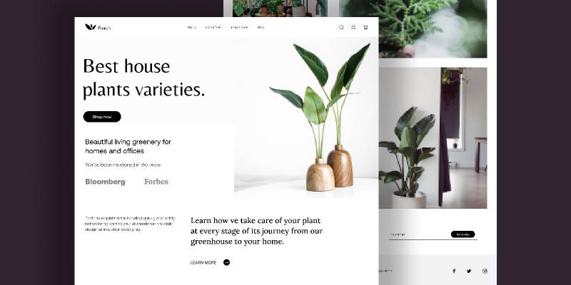 Plants E-commerce Landing Page