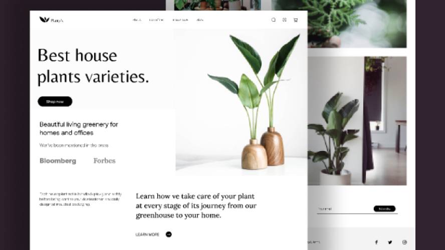 Plants E-commerce Landing Page