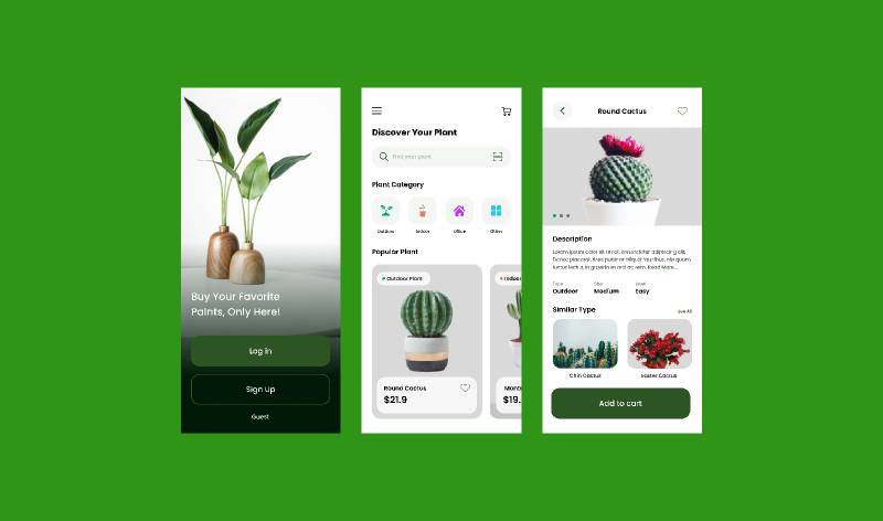 Plants Mobile App Figma Template
