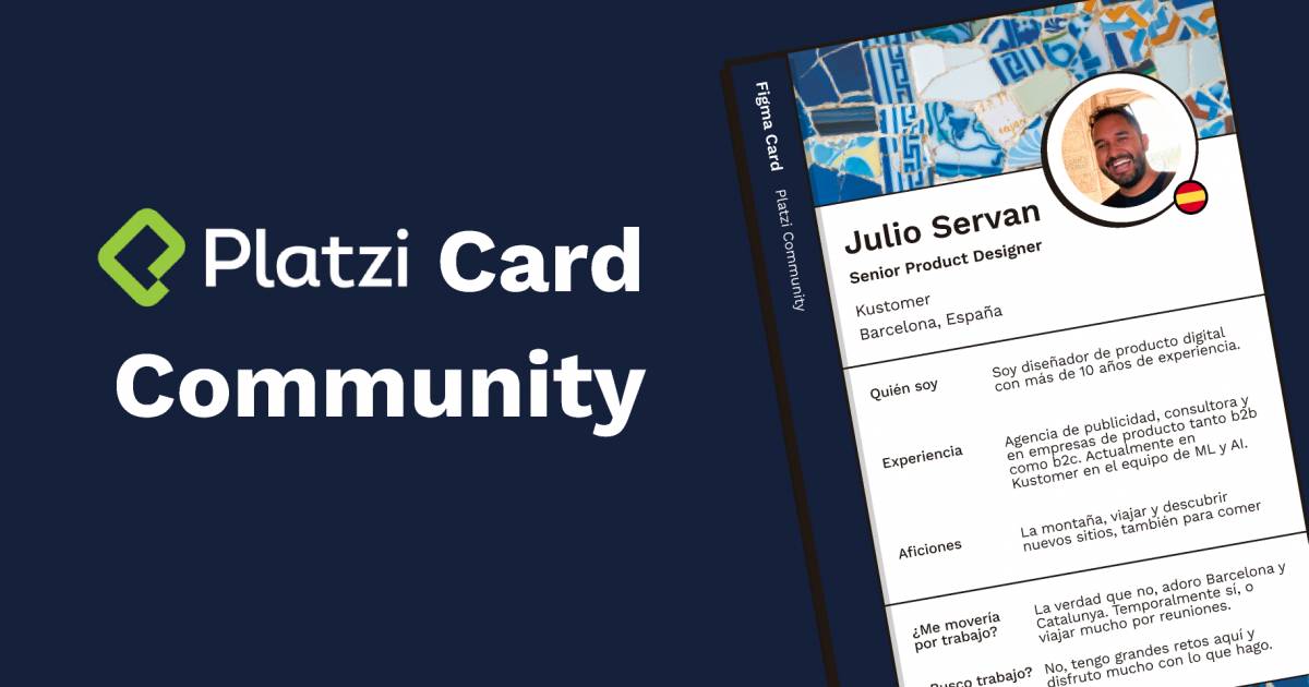 Platzi Card Community Figma Template