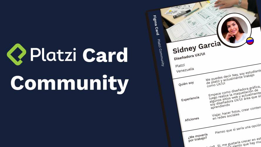 Platzi Card Community | Sidney Garcia Figma Design