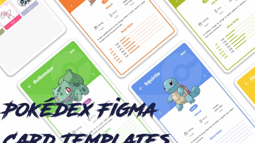 Pokédex Figma Card Templates