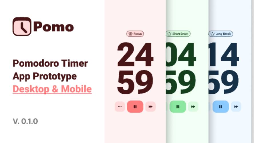 Pomo Pomodoro Timer App Prototype Figma Mobile Template