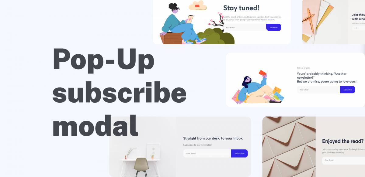 Pop-up Subscribe modal Figma Template