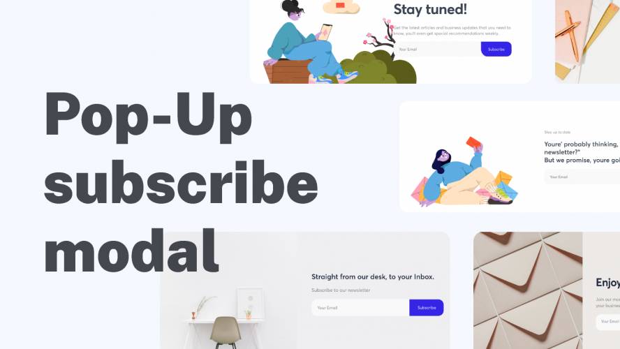 Pop-up Subscribe modal Figma Template