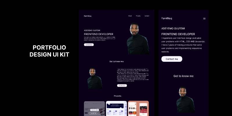 Portfolio design kits figma Template