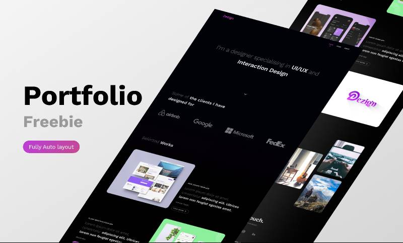 Portfolio Figma Website Template