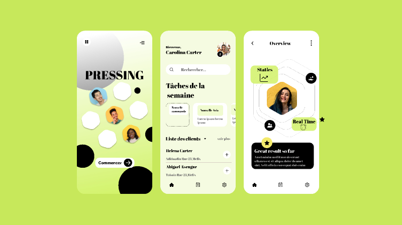 Pressing Design App Figma Free Template