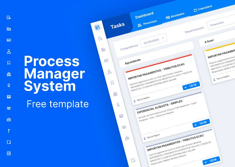 Process Manager System Figma Dashboard Template