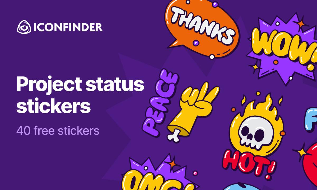 Project status stickers figma illustration template
