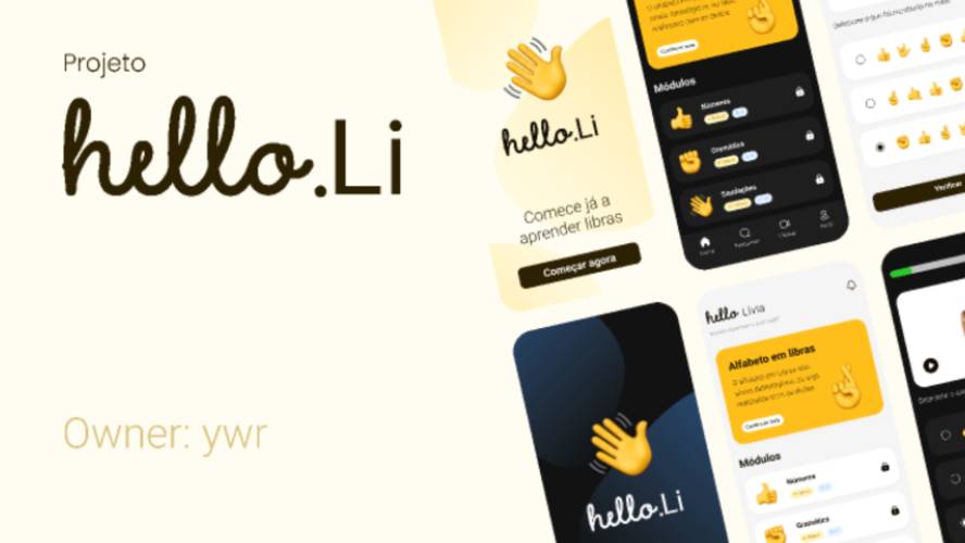 Projeto HelloLi Figma Mobile App Template