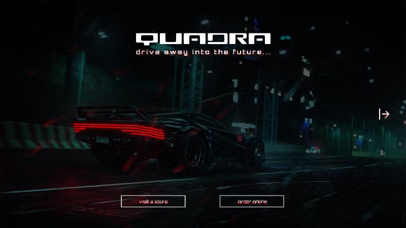 quadra.com - brand's website landing page (Cyberpunk)
