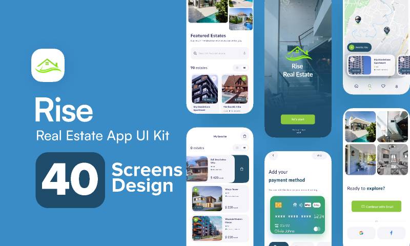 Real Estate App UI Kit Figma Template