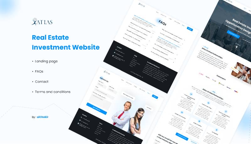 Real estate investment equity rasing website figma template