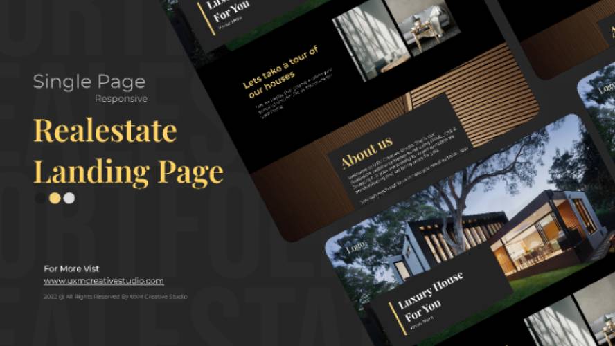 Real-Estate Landing Page Figma Template