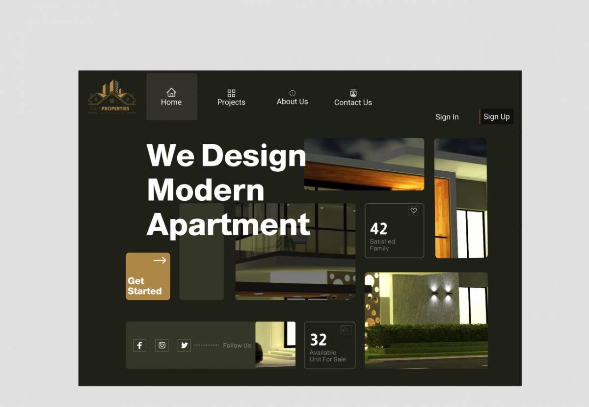 Real Estate Website Design Figma Template