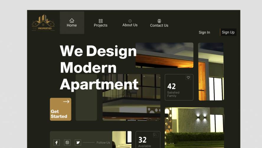 Real Estate Website Design Figma Template
