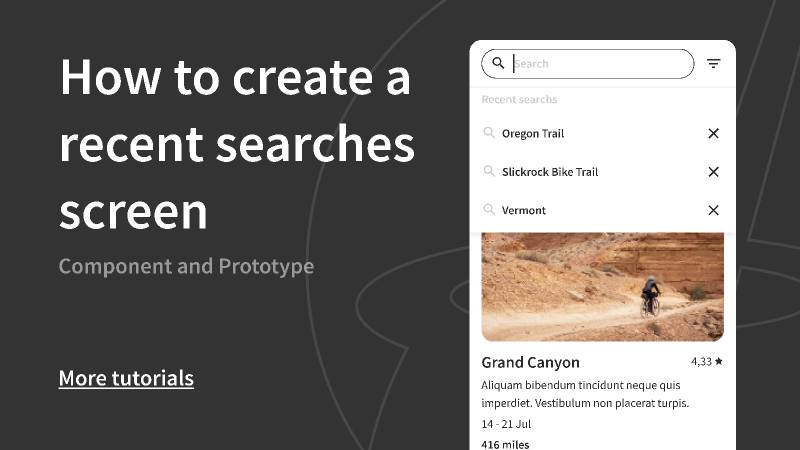 Recent Searches Screen Tutorial - Figma Learning