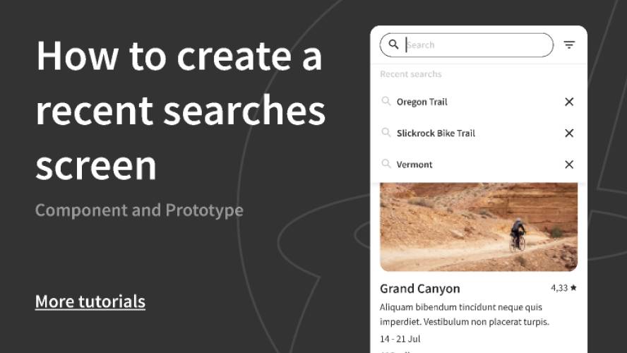 Recent Searches Screen Tutorial - Figma Learning