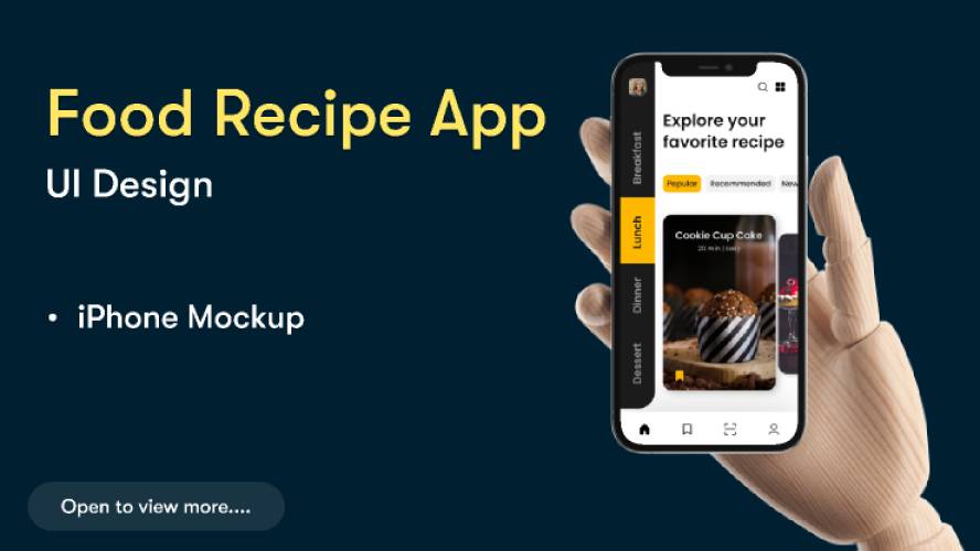 Recipe App UI Figma Mobile Template