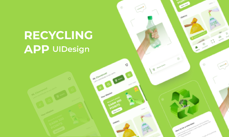 Recycling App Free UI Kit