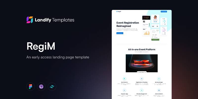 RegiM - Early Access Landing Page Template