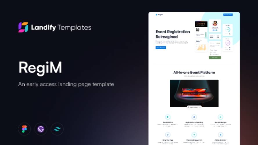 RegiM - Early Access Landing Page Template