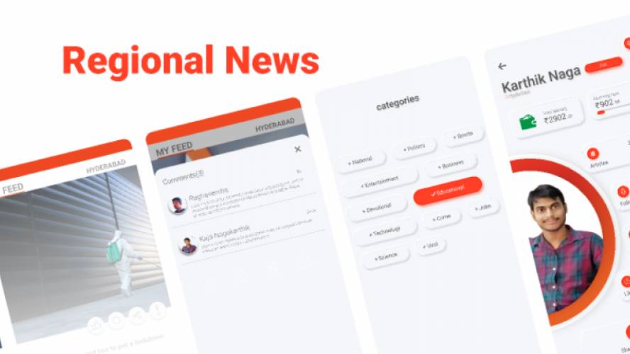 Regional News App Figma design