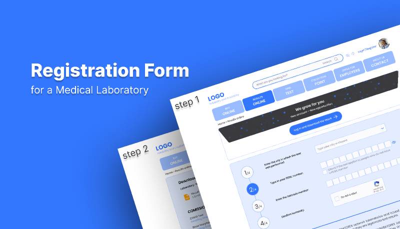 Registration Form for a Medical Laboratory Figma Template
