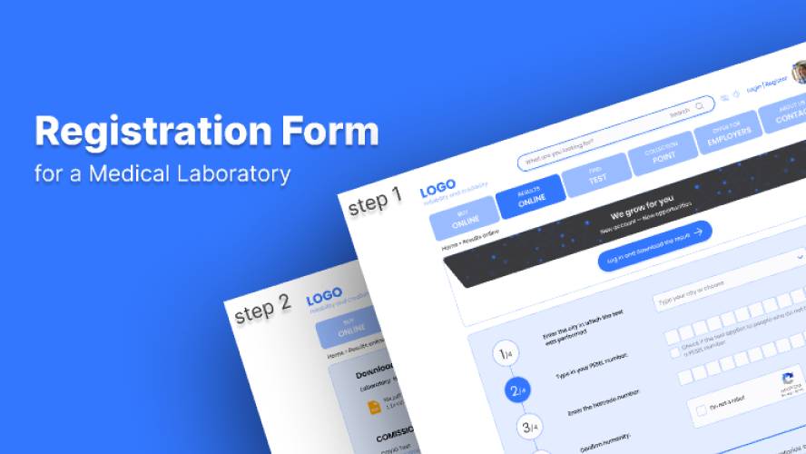 Registration Form for a Medical Laboratory Figma Template