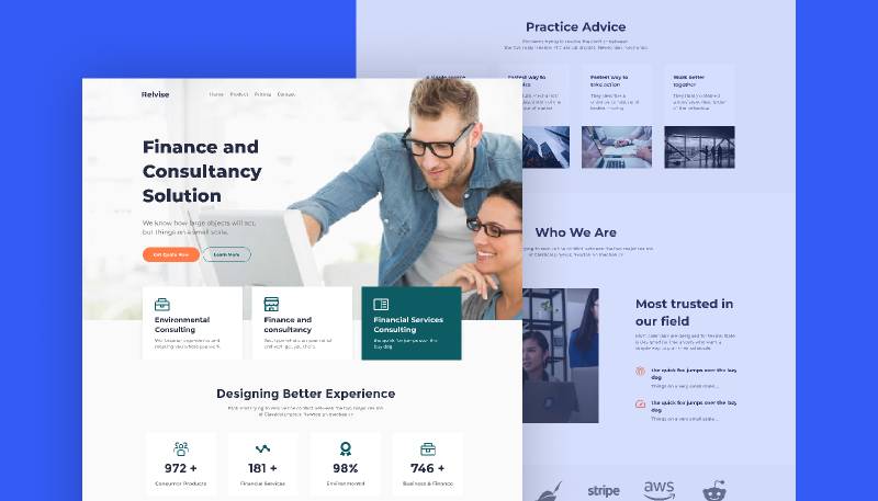 Relvise Figma Landing Page Template