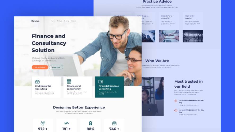 Relvise Figma Landing Page Template