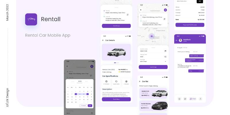 Rental Car Mobile Apps Figma Mobile Template