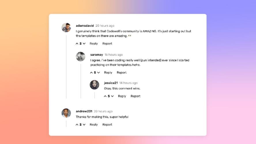 Responsive Comment Template