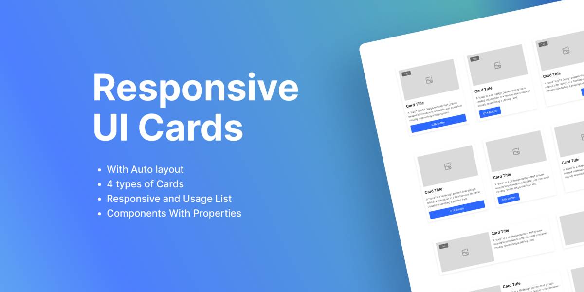 Responsive UI Cards Wth Auto layout