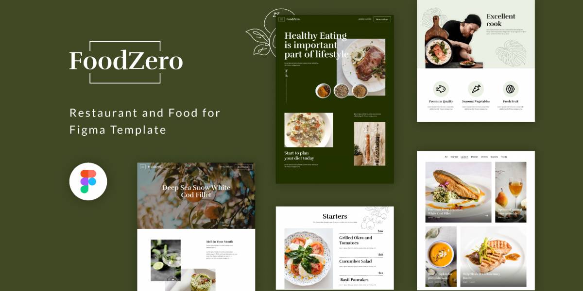 Restaurant and Food for Figma Web Template