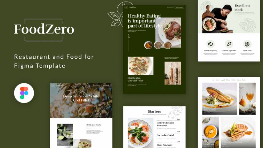 Restaurant and Food for Figma Web Template