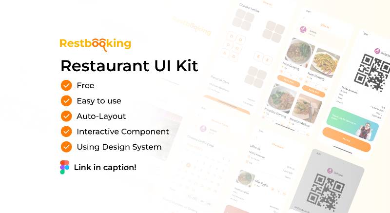 Restaurant UI Kit - Restbooking Figma Mobile Template