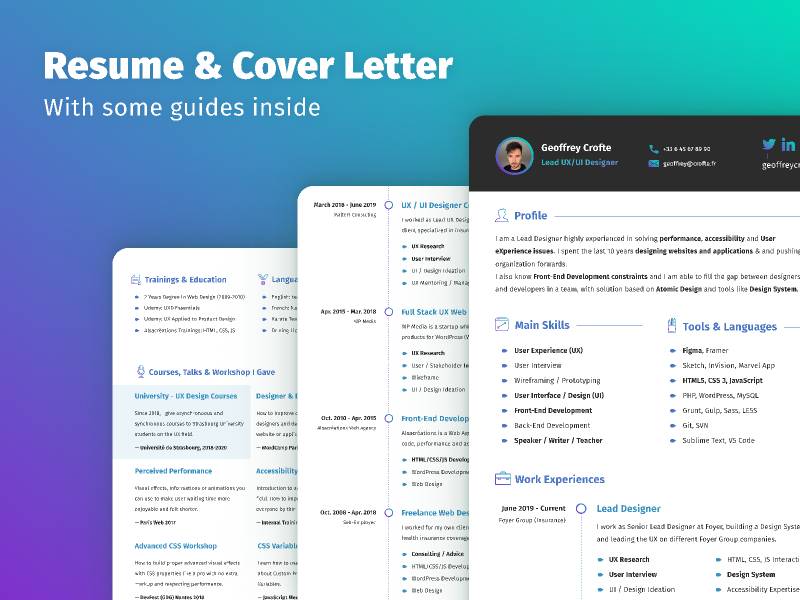 Resume & Cover Letter Template (Figma template)