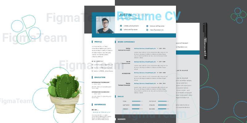 Resume CV figma free