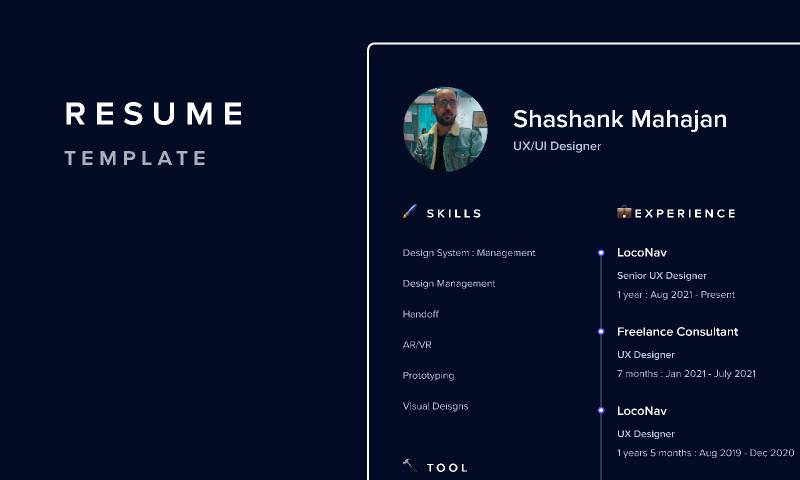 Resume Figma Template