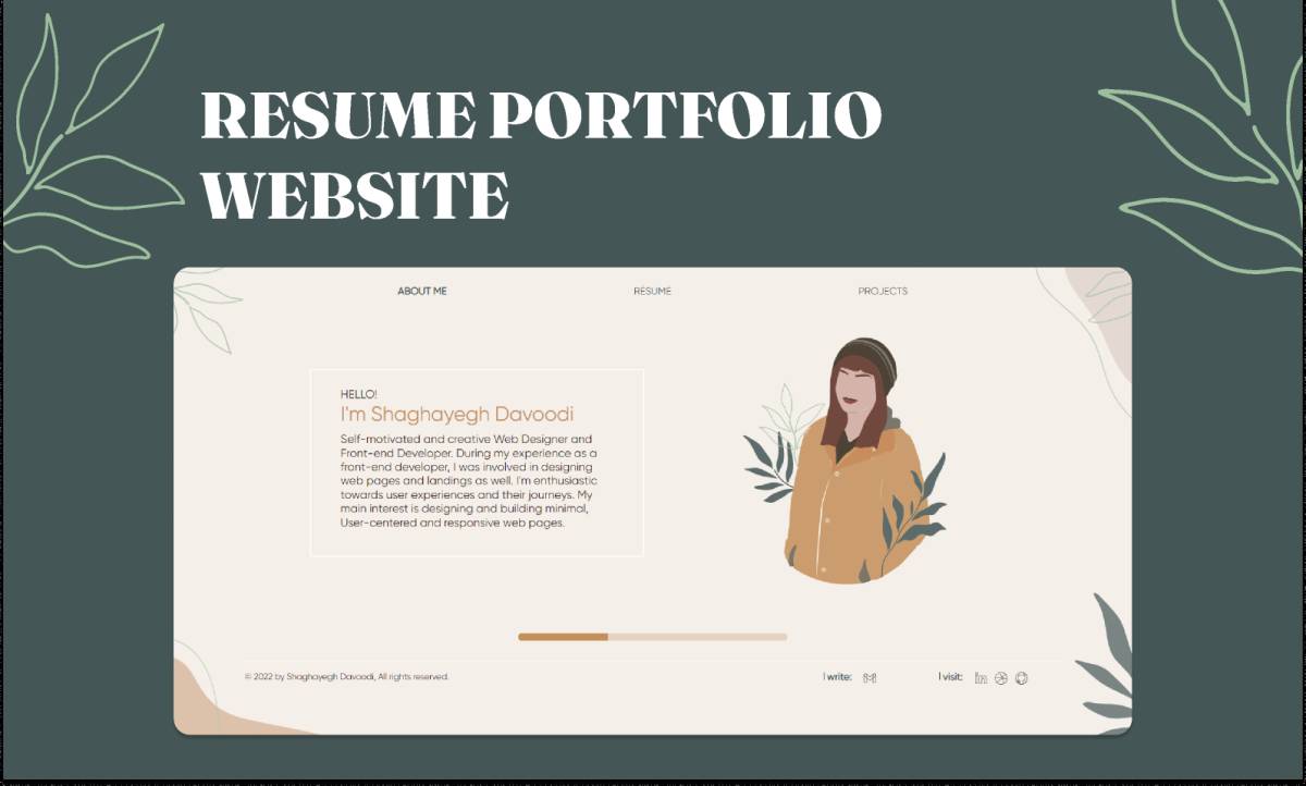 Resume portfolio website figma template