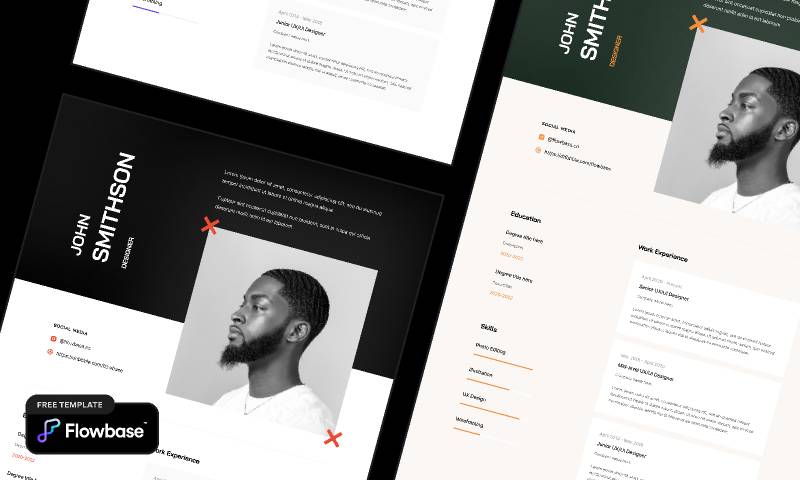 Resume Template Flowbase.co Figma Template