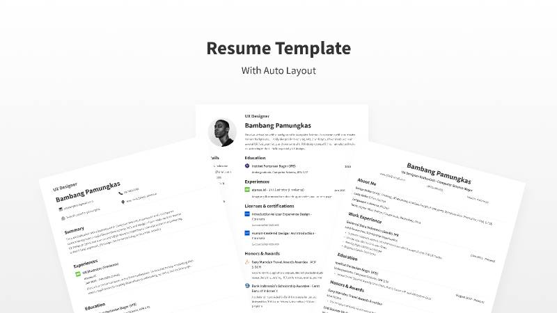 Resume Template With Figma