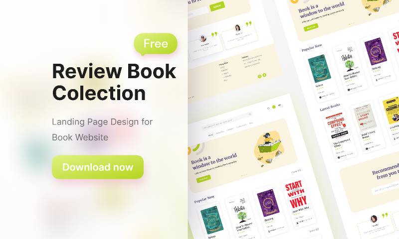 Review Book Figma Website App Template