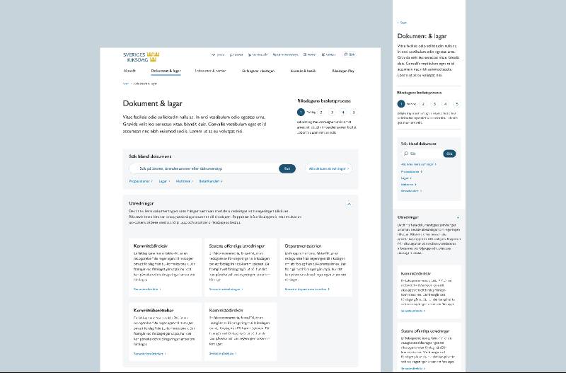 Riksdagen webb – Final Design Figma Website Template