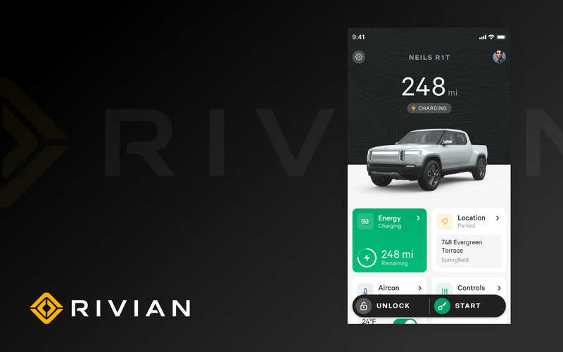 Rivian App Prototype with autolayout Figma