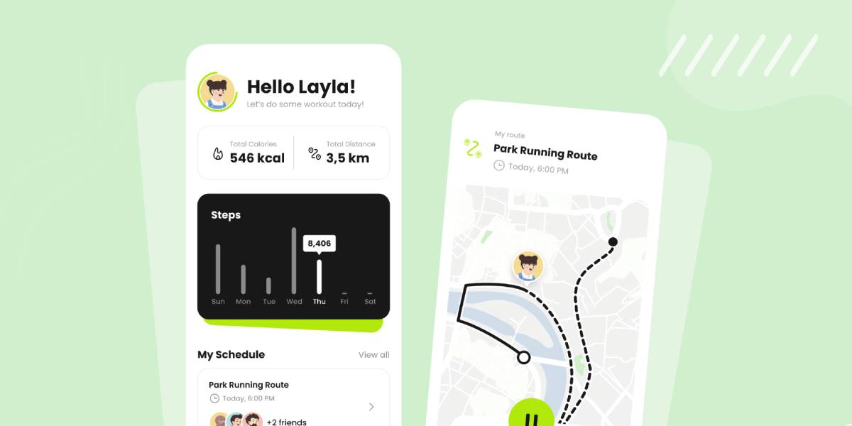 Run Tracking Mobile App Figma Template